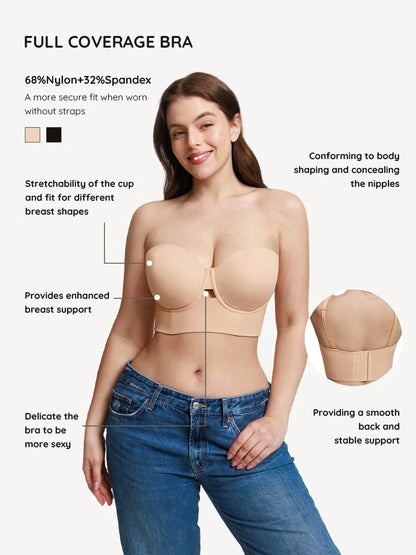 Removable straps Back fat bra